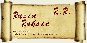 Rusin Roksić vizit kartica